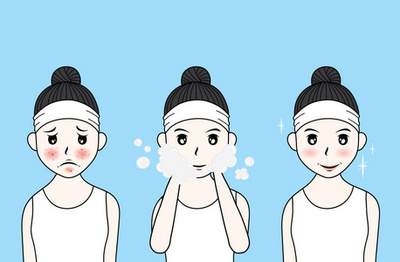 皮肤护理的女人